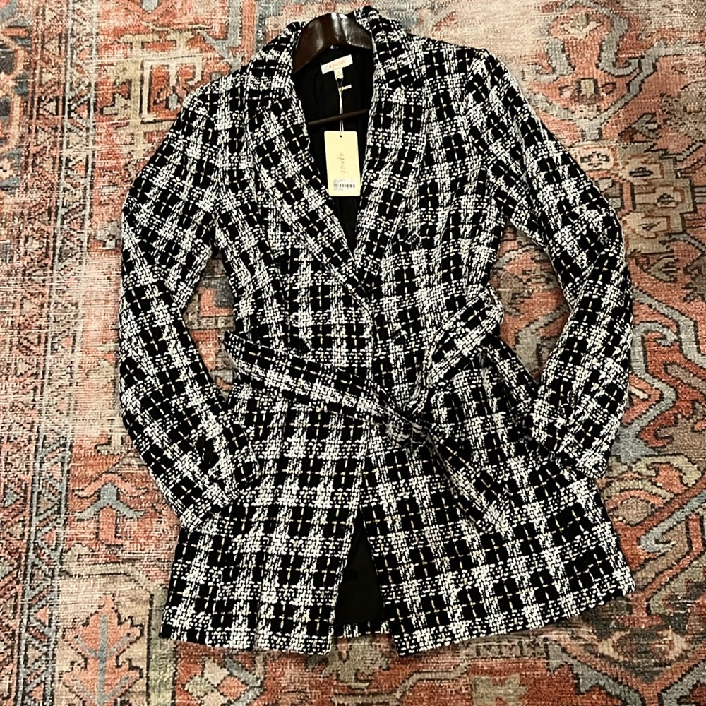 Tweed-like casual jacket